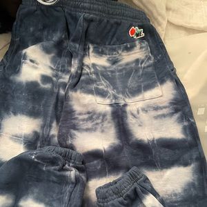 Never worn blue tie dye Melody E sweats size small rare
